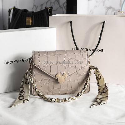 China 2021summer fashion stone new pattern square handbag set small fashion foreign style soft portable d silk scarf woven shoulder strap for sale