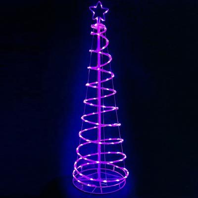 China H1.8m H1.8m PVC Smart Light Spiral Smart Decoration Holiday Tree Remote Controller Christmas Lights for sale