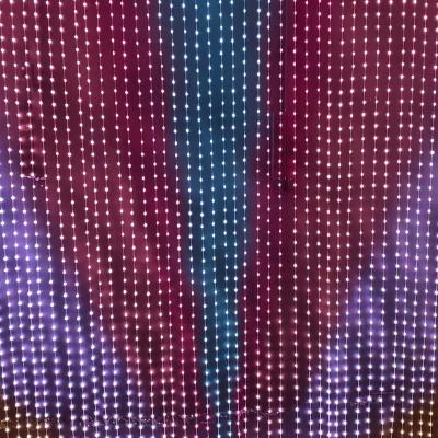 China APP control custom dmx led rbg curtain string lights rgb pixel christmas dmx led pixel lights for sale