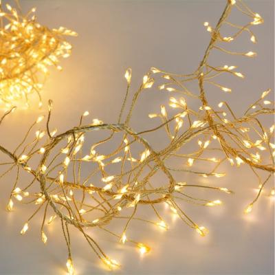 China Fairy Lights Led Decorative Starburst Decorative String Lux Wair Decoration Room Light Diwali Golden Outdoor Lights for sale