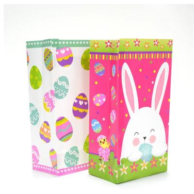 China Portable Recyclable Easter Bunny Ear Egg Candy Paper Easter Day Craft Bag for sale