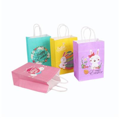 China Recyclable Happy Easter Children's Day Craft Candy Gift Envelope Portable Foldable Goodie Paper Bag for sale