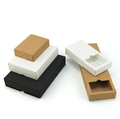 China Disposable Wholesale Printing Recycled Drawer Kraft Square Soap Box Sliding Packaging With Logo for sale