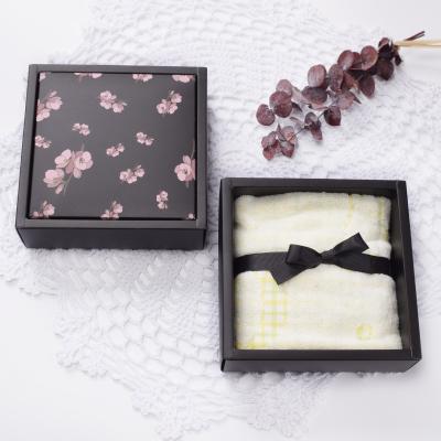 China Handmade new design high quality empty square valentine paper box baby towel clothing gift box for sale