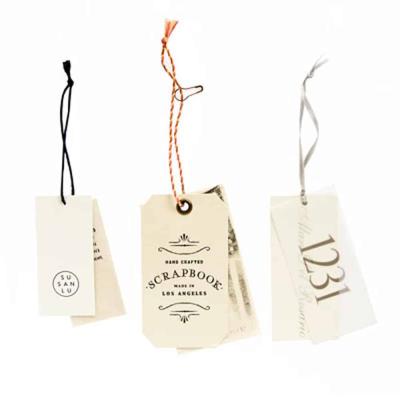 China High Grade Eco - Friendly Garment Tags Black Cardboard Tickets Blank Clothing Hanger Tag for sale