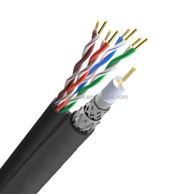 China Wholesale Customized CATV Top Supplier Cat5e RG6 Siamese Cable for sale