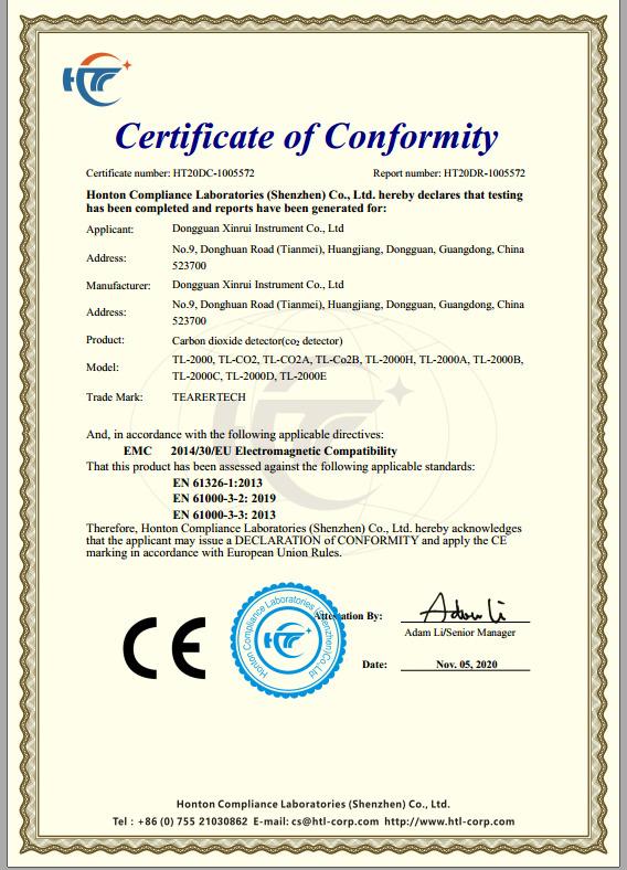 CE - Dongguan Xinrui Instrument Co., Ltd.