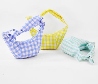 China 2022 Wholesale Fashion Shoulder Bag Plaid Bow Women's Simple Tote Messenger Bag Purple for sale