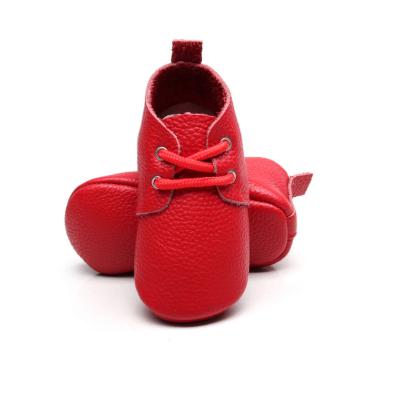 China Round Baby Shoes Oxford Genuine Leather Unique Soft Genuine Leather Newborn Infant Slippers Baby Booties Baby Boys Girls Toddler First Walkers for sale