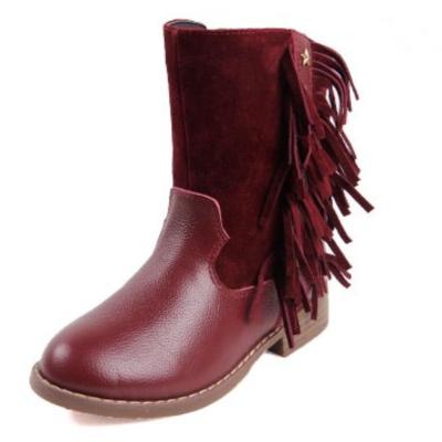 China Wholesale Red Round Tassel Women's Winter Ankle Boots Children's Winter Boots Buckwheat Winter Boots for sale