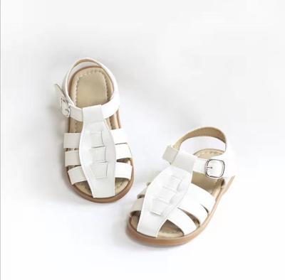 China Spring Autumnround Toe Durable Baby Sandals For Girl's Round Sandal Breathable Baby Shoe for sale