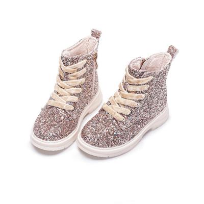 China Anti-Wrinkle Bling Round Eco-Friendly Breathable Baby Boots Shoes Baby Boots Shoes for sale