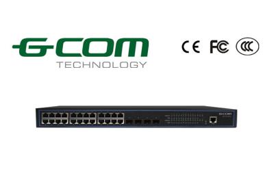 China 4 × GE SFP Ports 24 Port POE Gigabit Switch Power Over Ethernet 56Gbps Backplane Bandwidth for sale