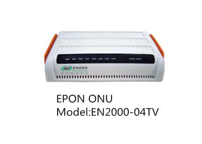 China 2.68Mpps Throughput FTTH ONU Fiber Optic 4 10/100BaseT CATV+EPON EN2000-04TV for sale