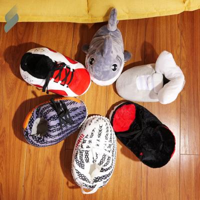 China 2021 Fashion Trend Winter House Shoes Felt AJ Plush Slipper Customized Warm Home Indoor Shoes New Design Yezzy for sale