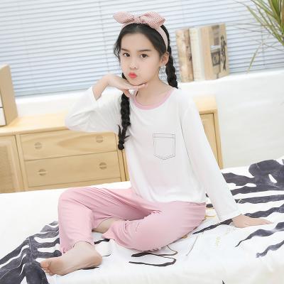 China New Breathable Modal Design Sleeping To Wear Long Sleeve Pajamas Character Sleepwear 2 Pcs Cute Unisex Girl Kids Unisex Pajamas Set for sale