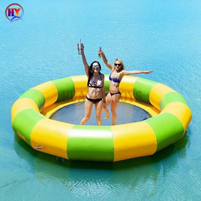 China Outdoor PVC Tarpaulin Factory Price Inflatable Water Floating Toys/Inflatable Bungee Trampoline/Inflatable Water Trampoline For Sale for sale