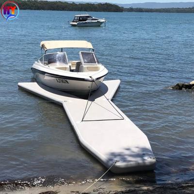 China Water Fun Sets Hot Sale Floating Y Shape Inflatable Pontoon Deck Parking Dock For Jet Ski /Yacht/Boat for sale