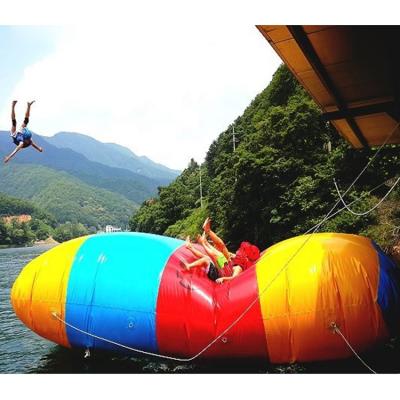 China PVC Factory In Stock 0.9mm PVC Tarpaulin Inflatable Water Jumping Sit / Inflatable Water Catapult Blobs For Sale for sale