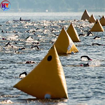 China Cheap Water Entertainment Marker Beacon Water Floating Buoy For Inflatable Water Games Large Triangle Buoys For Sale for sale