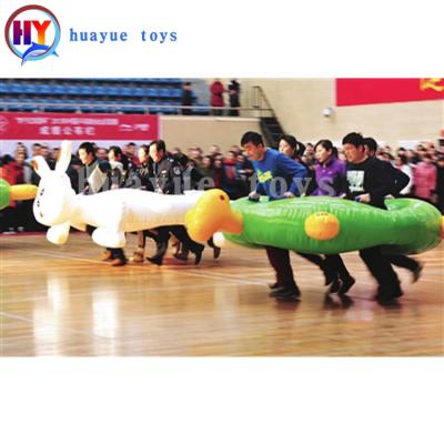 China Outdoor Games PVC Team Building Inflatable Turtle Rabbit Model Ring, Inflatable Turtle Rabbit Racing Ring For Sports Games For Sale for sale