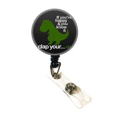 China ID Card Badge Standing Fahion Style Custom Metal Decorative Badge Reels For Promotional for sale