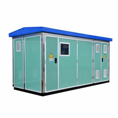 China Carbon steel + cold rolled steel plate Good Quality Electric Safety Energy Monitoring Box-type Substation Seres YB1 Hv Prefabricated Substation for sale