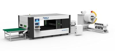 China HF-TU-serie Uncoiling Automatic Feeding Laser Cutting Machine voor het snijden van metalen coiling Te koop