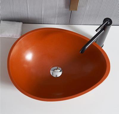 China China Viable High Quality No Hole Countertop Sink Wash Hand Basin Stone Art Basin for sale