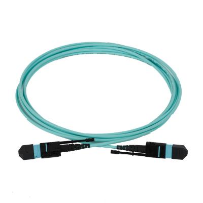 China FTTX 8 Cores 12 Cores 24 Cores OM4 Multimode Fiber Cable MPO MTP Connector MPO MTP Multimode Fiber Optic Patch Cord for sale