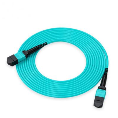 China FTTX 12 Core Multimode OM3 Multimode Fiber Cable MTP Connector MTP Fiber Optic Patch Cord for sale