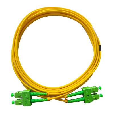 China FTTX 3.0mm 9 Single Mode BI G657A1 Duplex Fiber Optic Cable Fiber Optic Patch Cord /125 SC/APC to SC/APC for sale