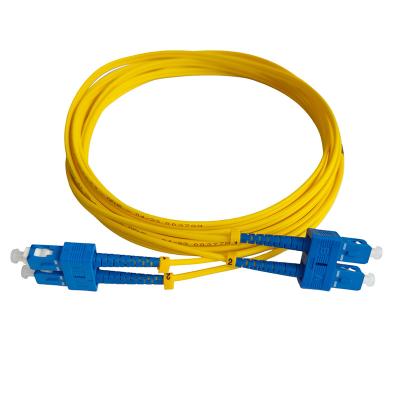 China FTTX 3.0mm 9 Single Mode BI G657A1 Duplex Fiber Optic Cable Fiber Optic Patch Cord /125 SC/UPC to SC/UPC for sale