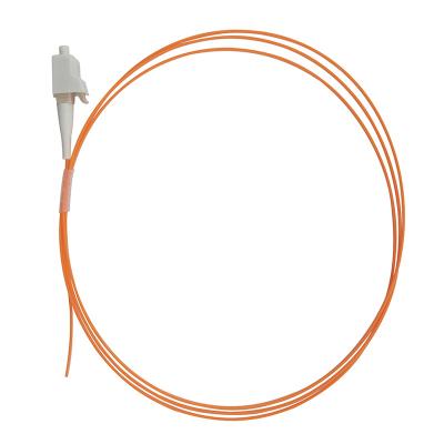 China FTTX 0.9mm 50 /125 mm OM2 SX Fiber Pigtail Multiode Fiber Pigtail Simplex LC UPC for sale