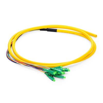 China FTTX LC APC 12 Fibers 9/125 0.9mm Singlemode Fiber Group Fiber Pigtail LC/APC Color Coded Pigtail for sale