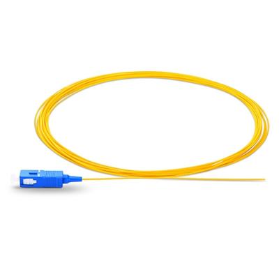 China FTTX 0.9mm 9 /125 SM SX Fiber Pigtail Single Mode Fiber Simplex SC/UPC Pigtail for sale