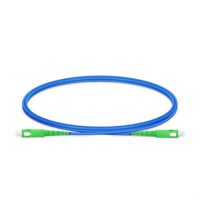 China FTTX Fiber Optic Patch Tie Down Armored Fiber Optic Cable Jumper Singlemode Simplex Indoor 9/125 SC APC to SC APC for sale