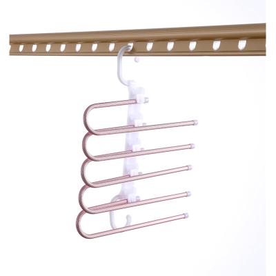 China Hot Selling Folding Space Saving Bathroom Five Layers Multifunctional Panties Hanger For Household Clothes for sale