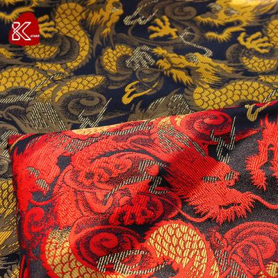 China Shrink-resistant double Japanese dragon pattern jacquard fabric Nishijin is used for clothing and handicraft packaging and decoration for sale