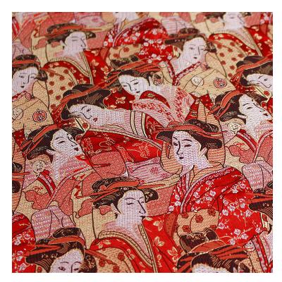 China Fashion Jacquard Polyester Brocade Shrink-Resistant Fabric For Maxi Dress for sale