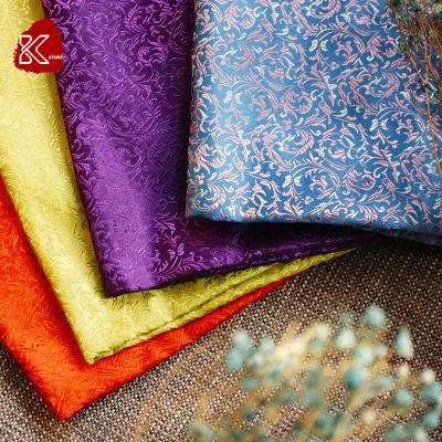 China Fashion Jacquard Polyester Brocade Shrink-Resistant Fabric For Maxi Dress for sale