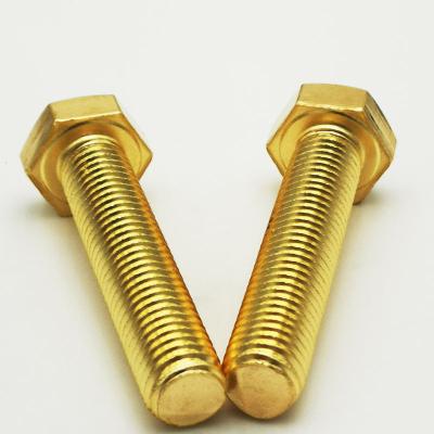 China Stainless steel Full Thread Brass Bolts M6 M8 M15 M20 M30 Bolts with Customized Finishing for sale