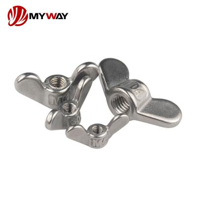 China Heavy Industry Factory Supplier Black Galvanized Stainless Steel Wing Nut INOX INNOX AISI ASTM B8M B8 B7 18-8 DIN315 Rounded Wings Wing Nuts for sale