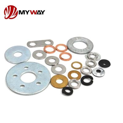 China Wedge Carbon Steel Galvanized Copper Flat Washer DIN 125 DIN 9021 304 316 Stainless Steel C70S Zinc Plated Plain Washers for sale