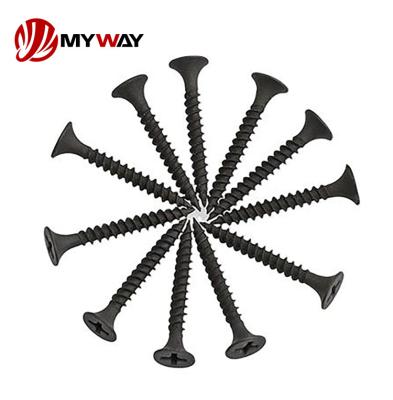 China Flat Cheap Phosphated 1 1/2 Inch 1 1/4 Inch Drywall Screws 25mm 32mm Black Dry Wall Screw To Wood for sale