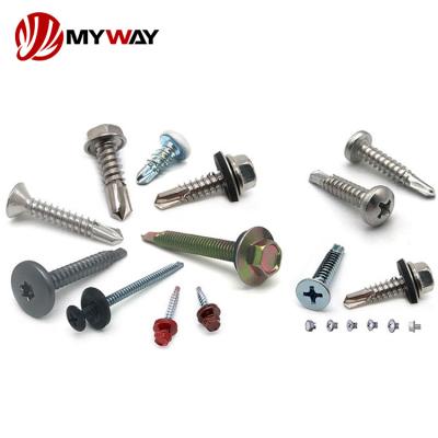 China Pan Hot Selling Building Roofing Screw Galvanised Metal Hex Head Galvanized Screws Hex Self Drilling Roofing Screws With Washer for sale