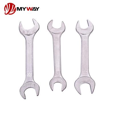 China Durable Customized Logo High Strength Open End Wrench Galvanized Combination Repair Dual Purpose Double Open End Spanner Wrench for sale