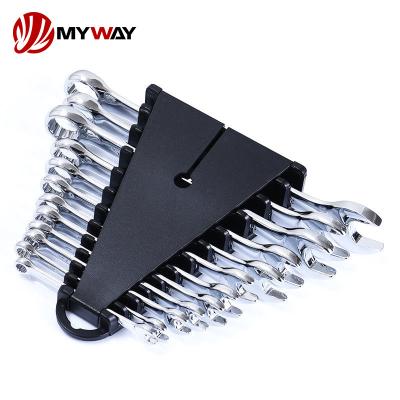 China Durable Double Open End Spanner Set Plastic Clip Carbon Steel Car Repair Tools Dual Use-End Small Wrench Double Wrench for sale