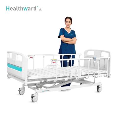 China Y6w6c Healthward Furniture Commercial Factory ICU Bed Stainless Steel 3 Function Hospital Bed Medical Adjustable Foldable Used Electric Hospital Bed Price for sale