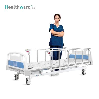 China Commercial Crank 3 Function Furniture A3k Healthward 3 Patient Bed ICU Stainless Steel Manual Used Medical Hospital Bed Price for sale